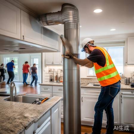 装修额外费用:厨房排烟管道改动