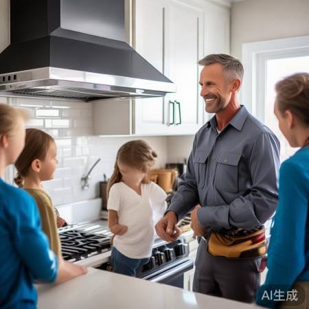 选正规渠道,找专业师傅安装油烟