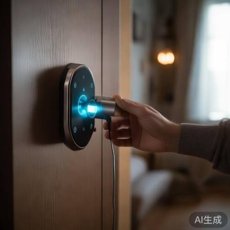 指纹锁低电量提醒，充电无忧