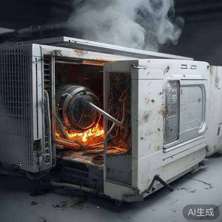 空调电机故障,运行受阻。