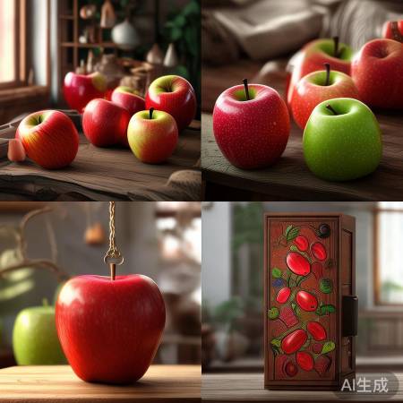 苹果图案家居装饰，好运幸福相伴