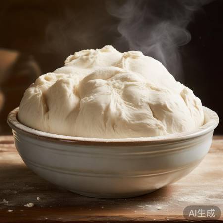 面团发酵翻倍大