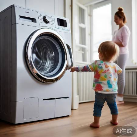 “儿童安全锁，洗衣机必备”