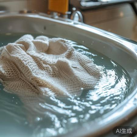 “毛衣洗涤宜用温水，控温30度