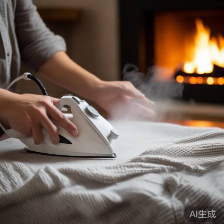 蒸汽挂烫护理毛衣，控温防烫损纤