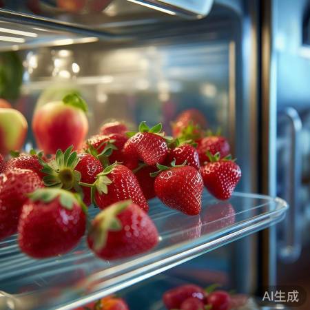 海信冰箱抽真空，草莓保鲜一周。