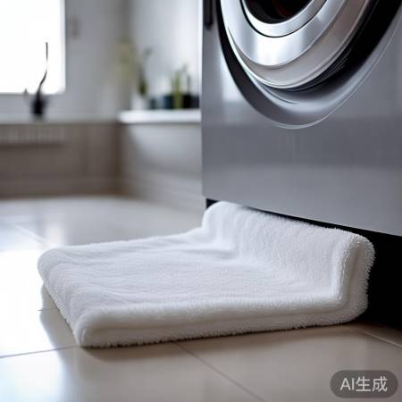 “毛巾防垢，洗衣机更干净”