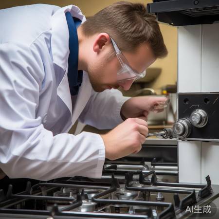 拆卸燃气灶火盖,小心感应针。