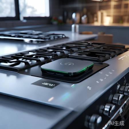 燃气灶支持无线充电，省心便捷。