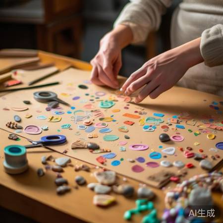 材料准备:纸板、贴纸、剪刀等。