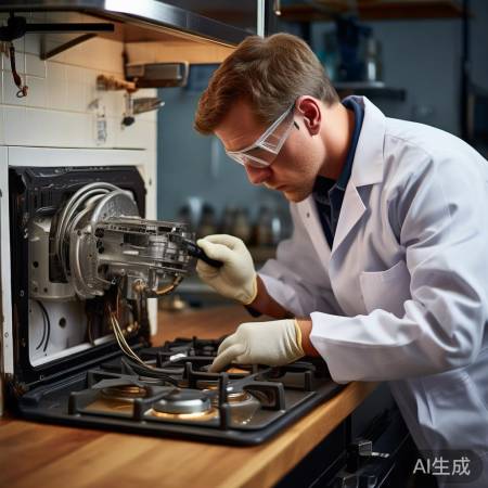 燃气灶故障，内部零件需专业维修