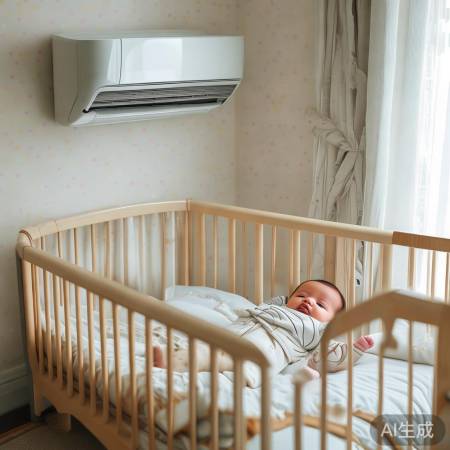 空调风不直吹宝宝，防感冒护消化