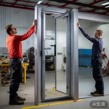 防盗门安装：尺寸核对，框正门顺