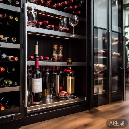 酒柜配饰实用选，冷藏酒杯架美观