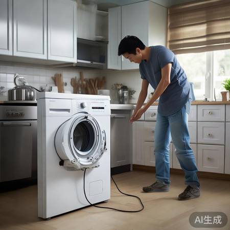 洗衣机电源线可换，先断电熟连接