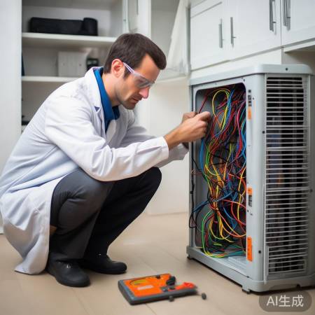 空调接线检查，牢固且颜色对应