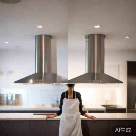 油烟机安装高度：手肘水平，轻松