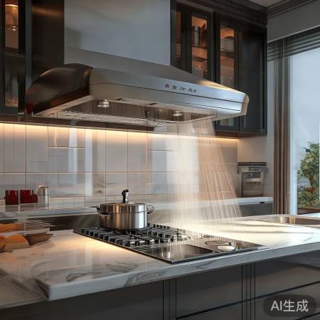 油烟机管道口清洁刷洗去油渍