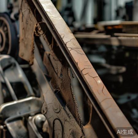 传动带老化松弛，圆盘转动异常。