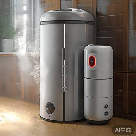 储水式热水先储后用，即热式热水