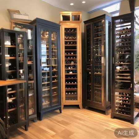 酒柜材质多样，容量适中选佳品。