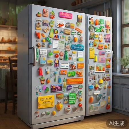 冰箱贴美化家居，实用环保。