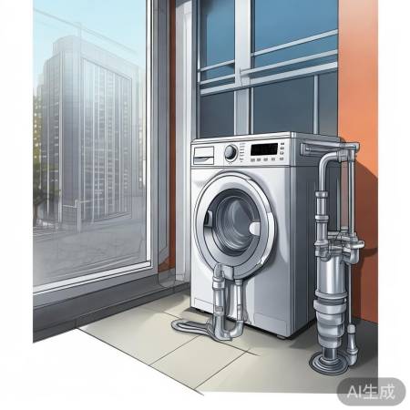 阳台洗衣机下水走向：垂直或水平