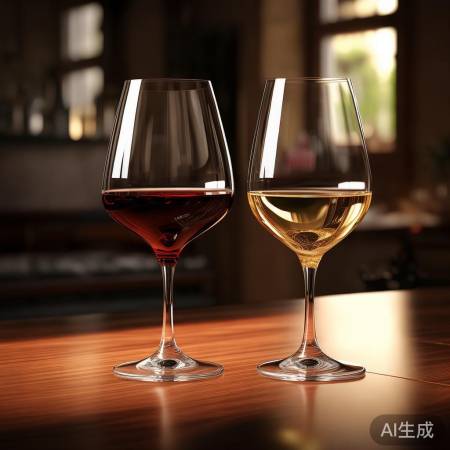 红酒杯摆放,提升品酒氛围。