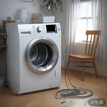 洗衣机外圈断裂，立即停用！