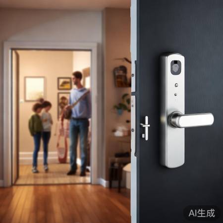 智能指纹锁，一键开锁，访客密码