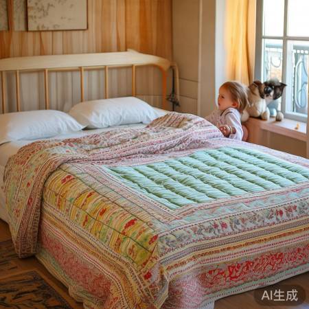 雅鹿夏凉被，易清洗，呵护家洁。