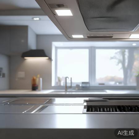 油烟机照明风机,一键掌控。