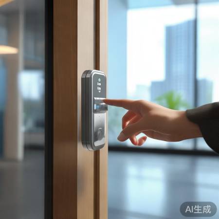 指纹锁操作步骤：长按紧急开锁键