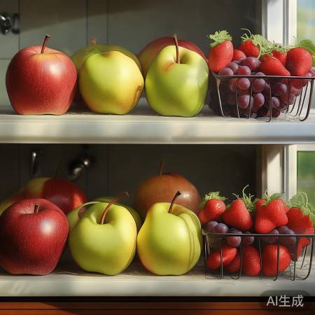 水果储存:干湿分层存放