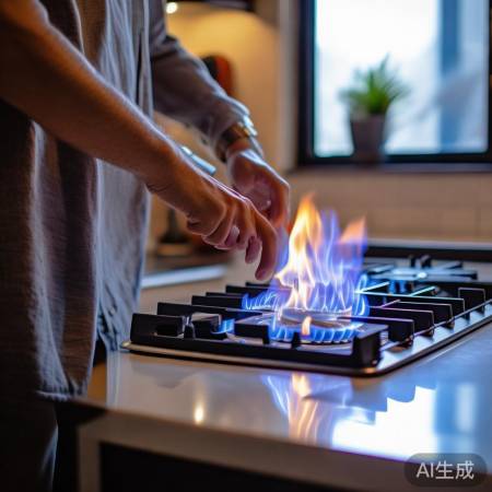 “第八步：燃气灶火焰测试，检查