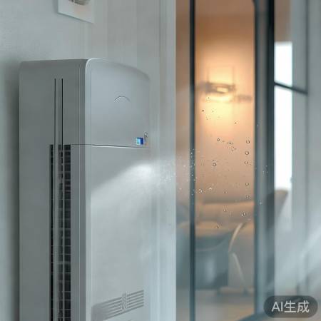 空调避免直吹玻璃，调节风向。