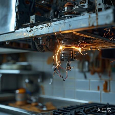 油烟机故障,开关或电机坏。