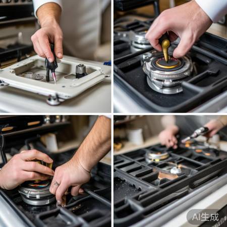更换部件,面板复位,燃气灶维修