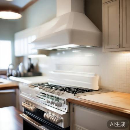 油烟机罩清洁，防油脂积聚。