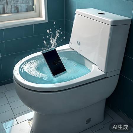 妈妈接电话笑掉手机，马桶冲水趣