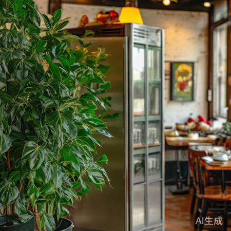 绿植点缀冰箱，餐厅添生机