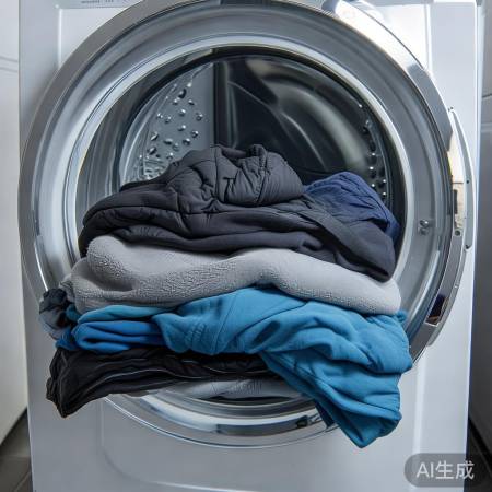 厚衣服底放洗衣机,空间利用佳,