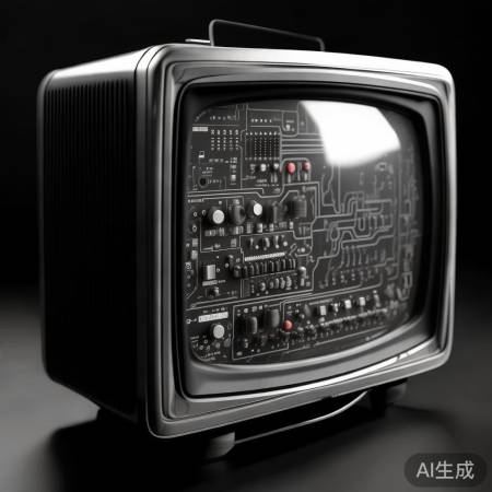 黑白电视大脑，解码放大显像。