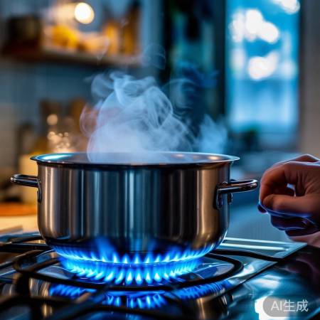 调节火焰，烹饪观察蓝色火焰。