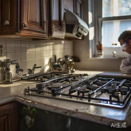 燃气灶橱柜燃气味，泄漏密封老化