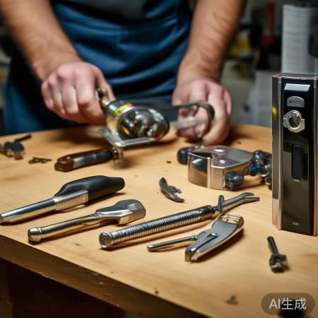 换锁工具:钥匙、螺丝刀、尖嘴钳