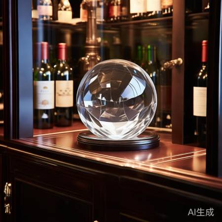 红酒柜添灵动，水晶球美如玉。