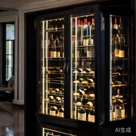 红酒酒柜带灯，需根据需求选择。
