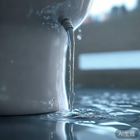 “马桶接口水迹现,漏水隐患需注