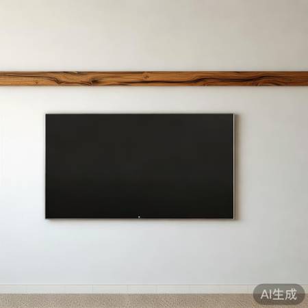 电视背景墙与电视色调协调。